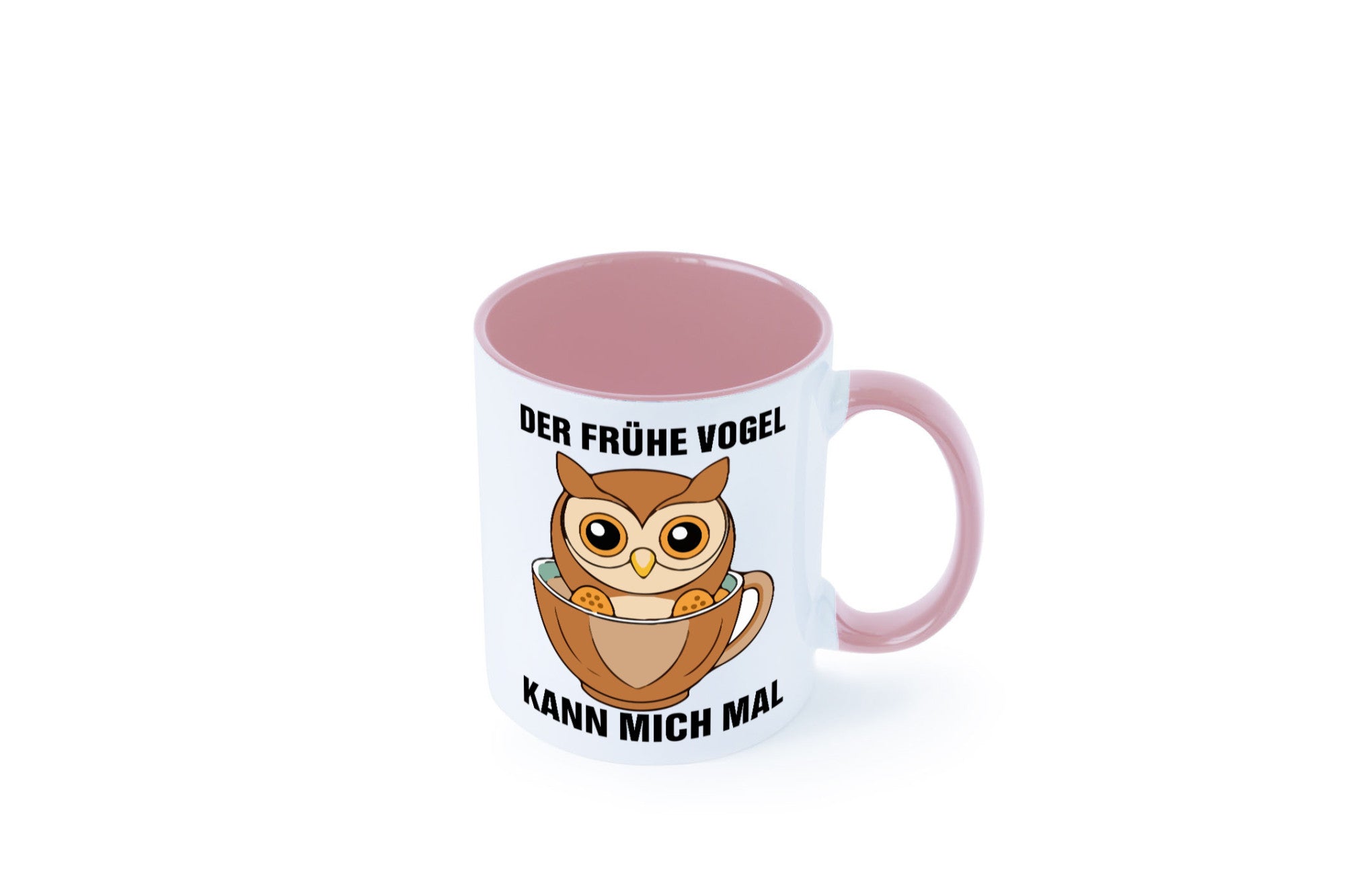 Der frühe Vogel kann mich mal | Eule Morgenmuffel v2 lustiger Spruch Geschenk