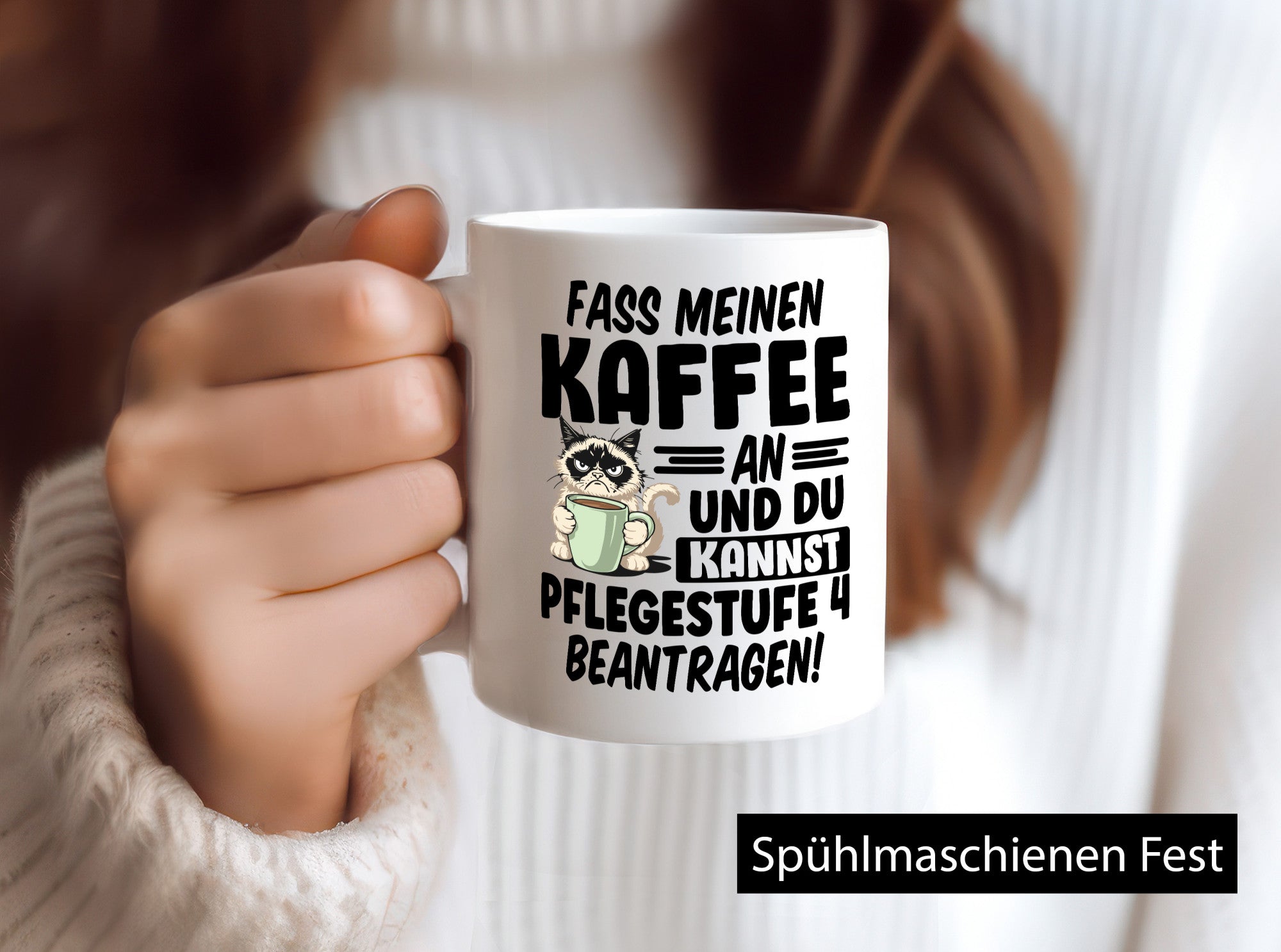 Fass meinen Kaffee an | Pflegestufe 4 Krankenschwester v5 Humor Geschenkidee
