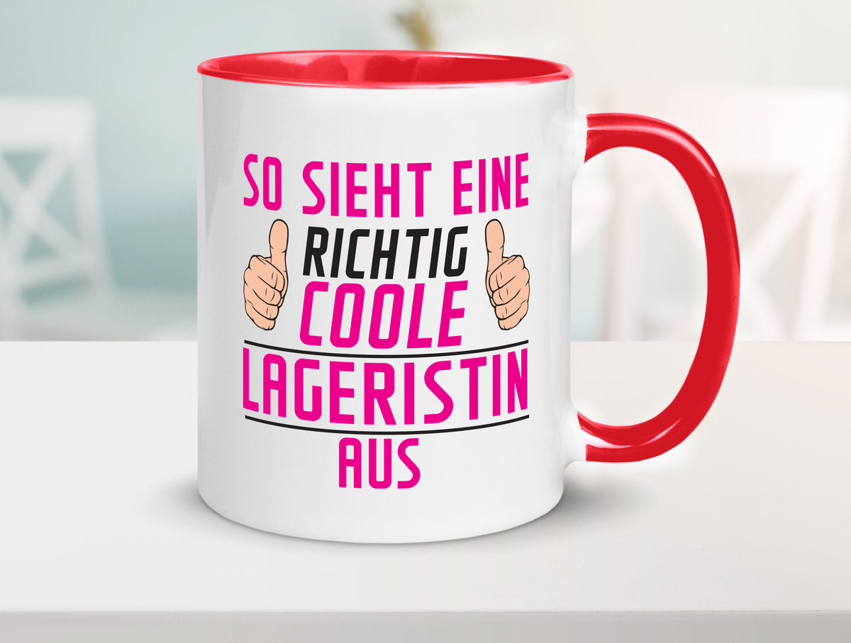 Richtig Coole Lageristin | Beruf Lager Arbeiterin Humor Arbeit Kollegen Büro Tasse