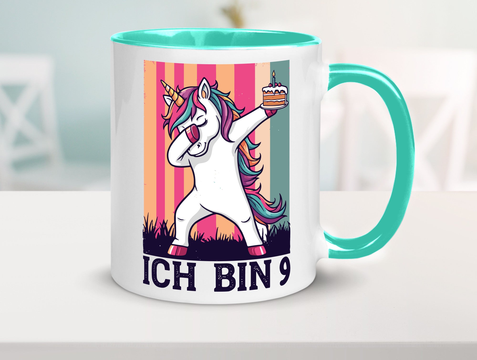 9 Geburtstag | Einhorn Damping Mädchen Humor Geschenkidee Tasse