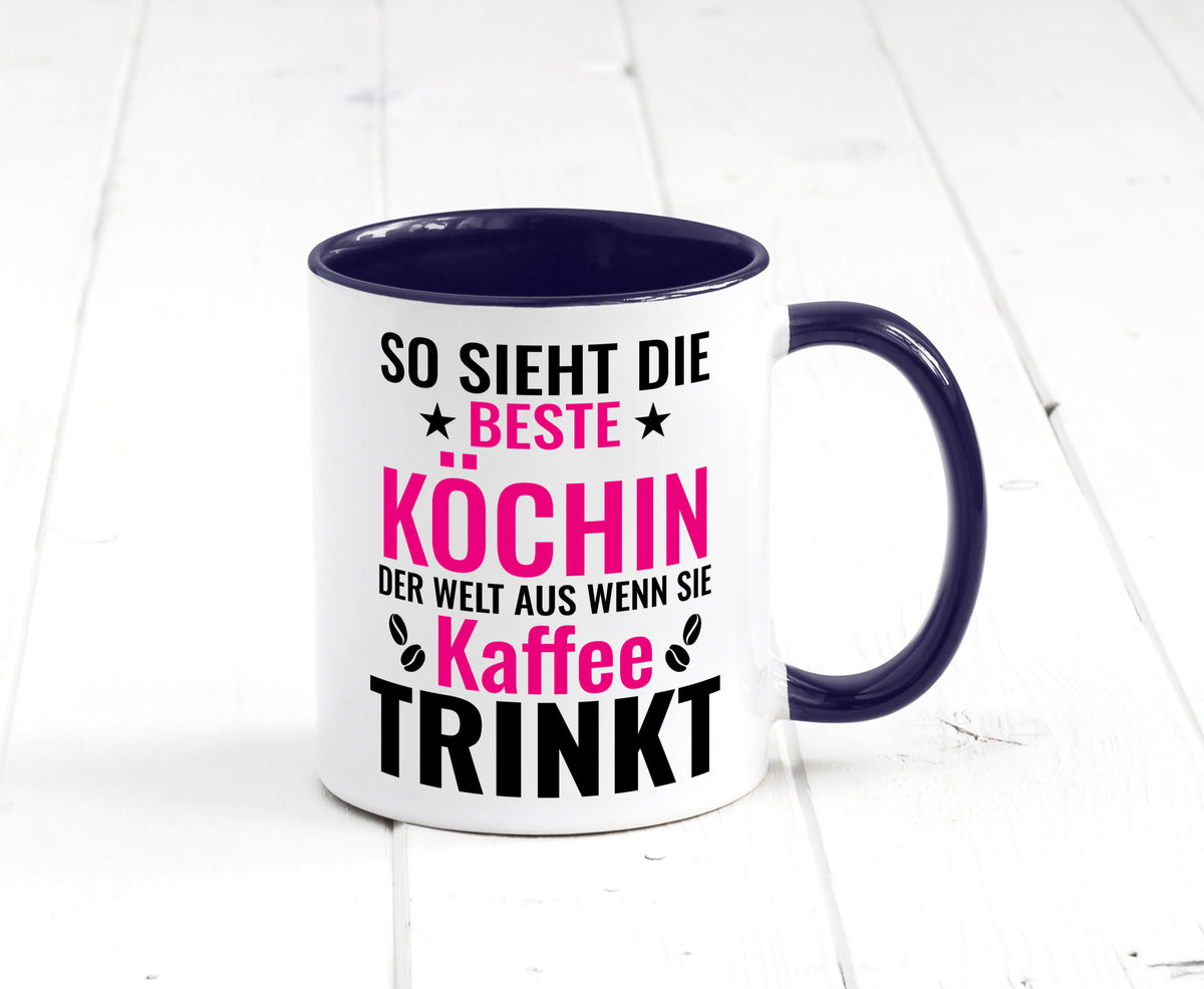 Kaffee trinkt: Köchin | Chefköchin Chefkoch Humor Arbeit Kollegen Büro Tasse