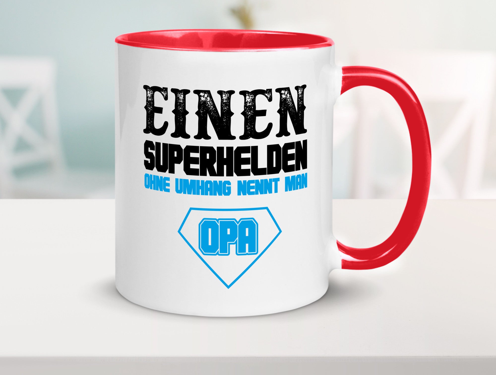 Superheld Opa Geschenk Familie Geschenkidee lustiger Spruch Tasse