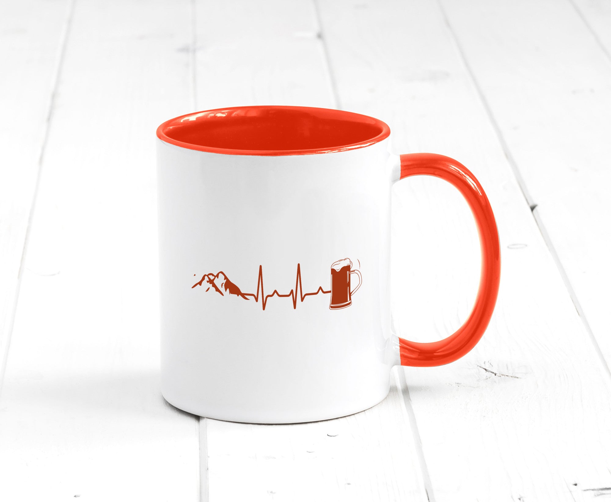 Berge und Bier | Wandern Wanderer Biertrinken Geschenkidee Humor Tasse