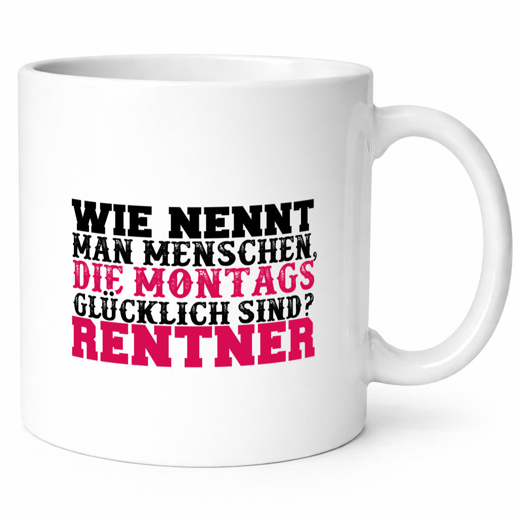 Glücklicher Rentner lustig Ruhestand Jubiläum Geschenk Tasse