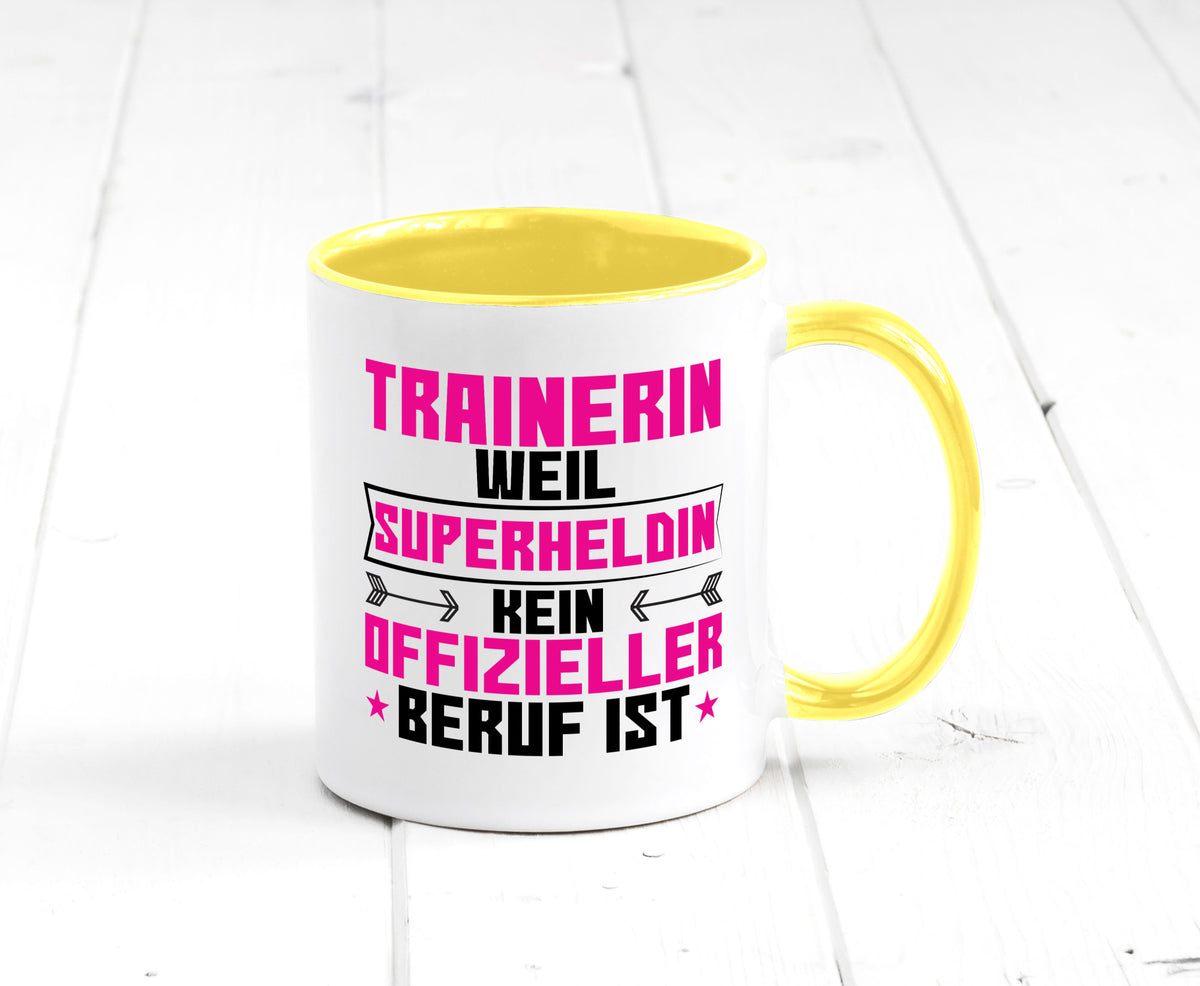 Superheldin Trainerin | Sportverein Humor Geschenkidee Tasse