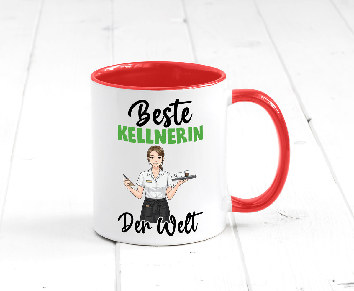 Beste Kellnerin | Beruf kellnern Bedienung v2 Humor Arbeit Kollegen Büro Tasse