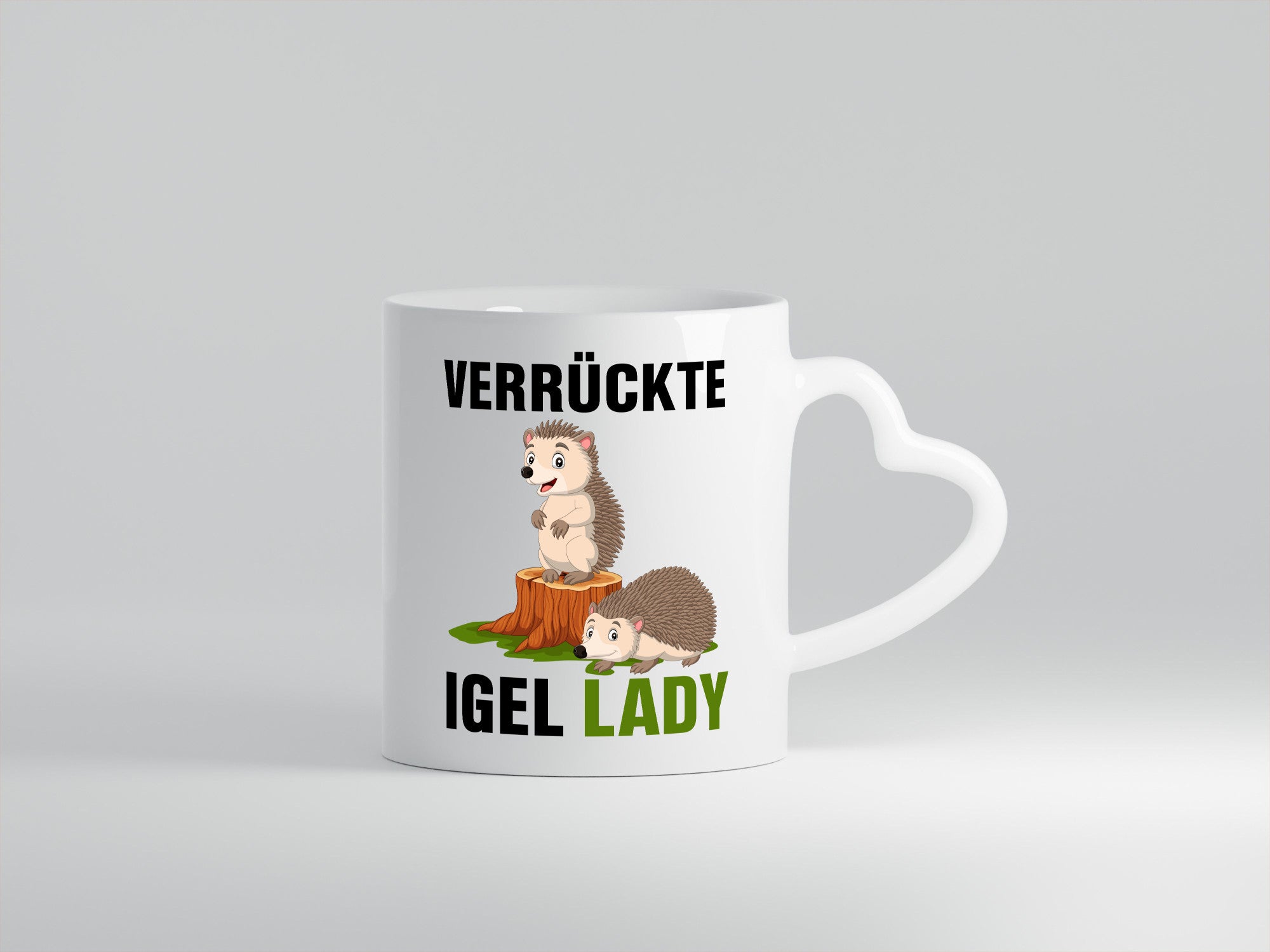 Verrückte Igel Lady | Geschenkidee Humor Tasse
