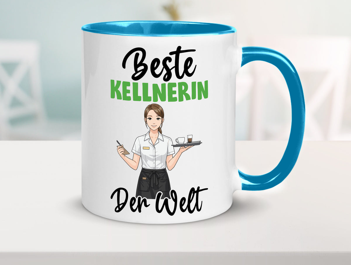 Beste Kellnerin | Beruf kellnern Bedienung v2 Humor Arbeit Kollegen Büro Tasse