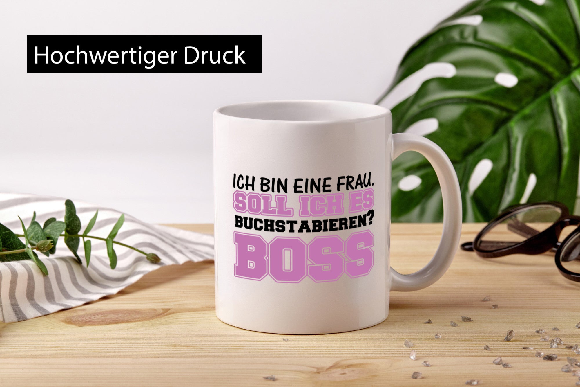 Ich bin der Boss Geschenk Humor Geschenkidee lustiger Spruch Tasse
