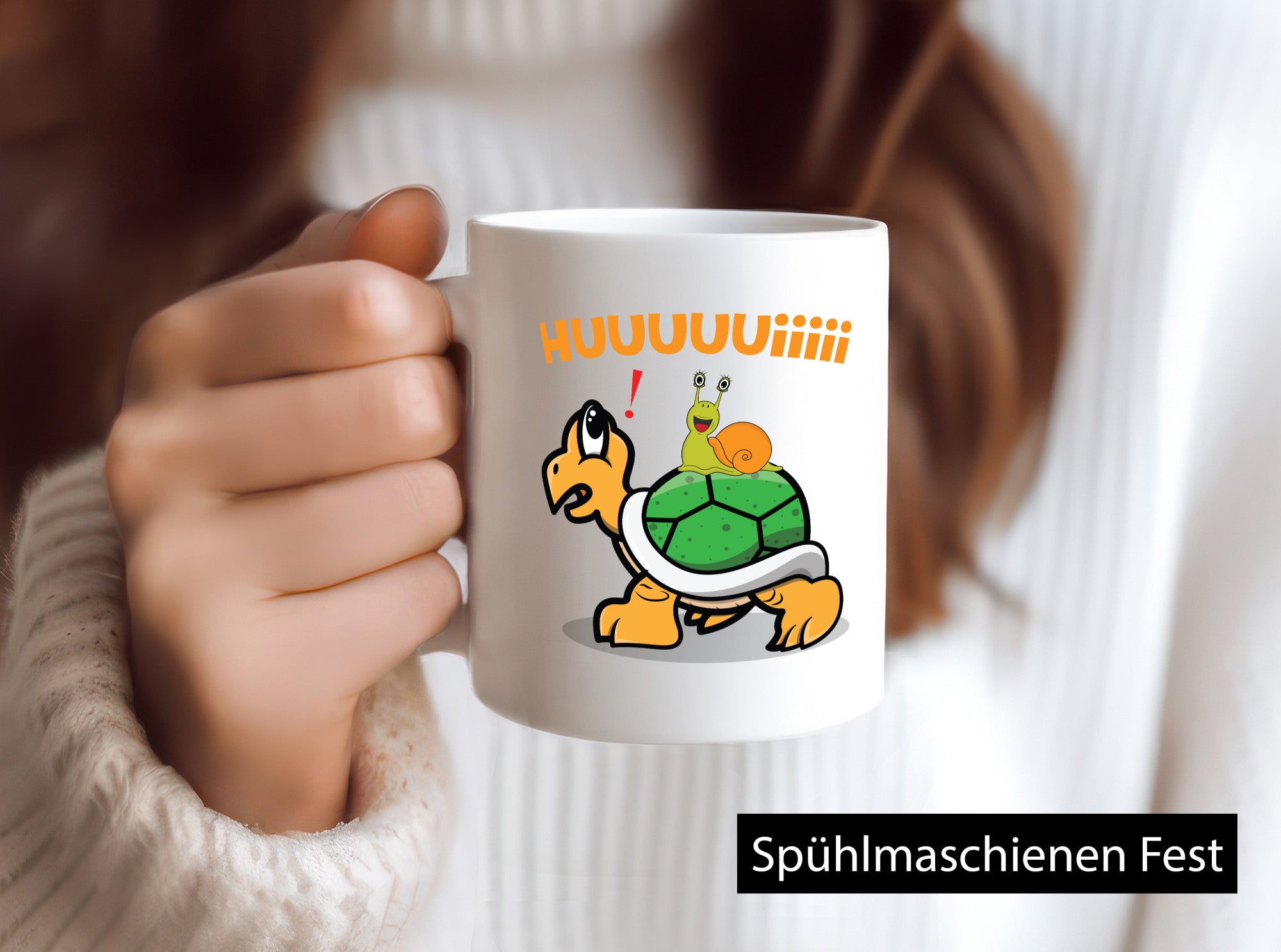 Huiiii | Schildgröte Langsames gehen lustig Humor Geschenkidee Geschenk Tasse