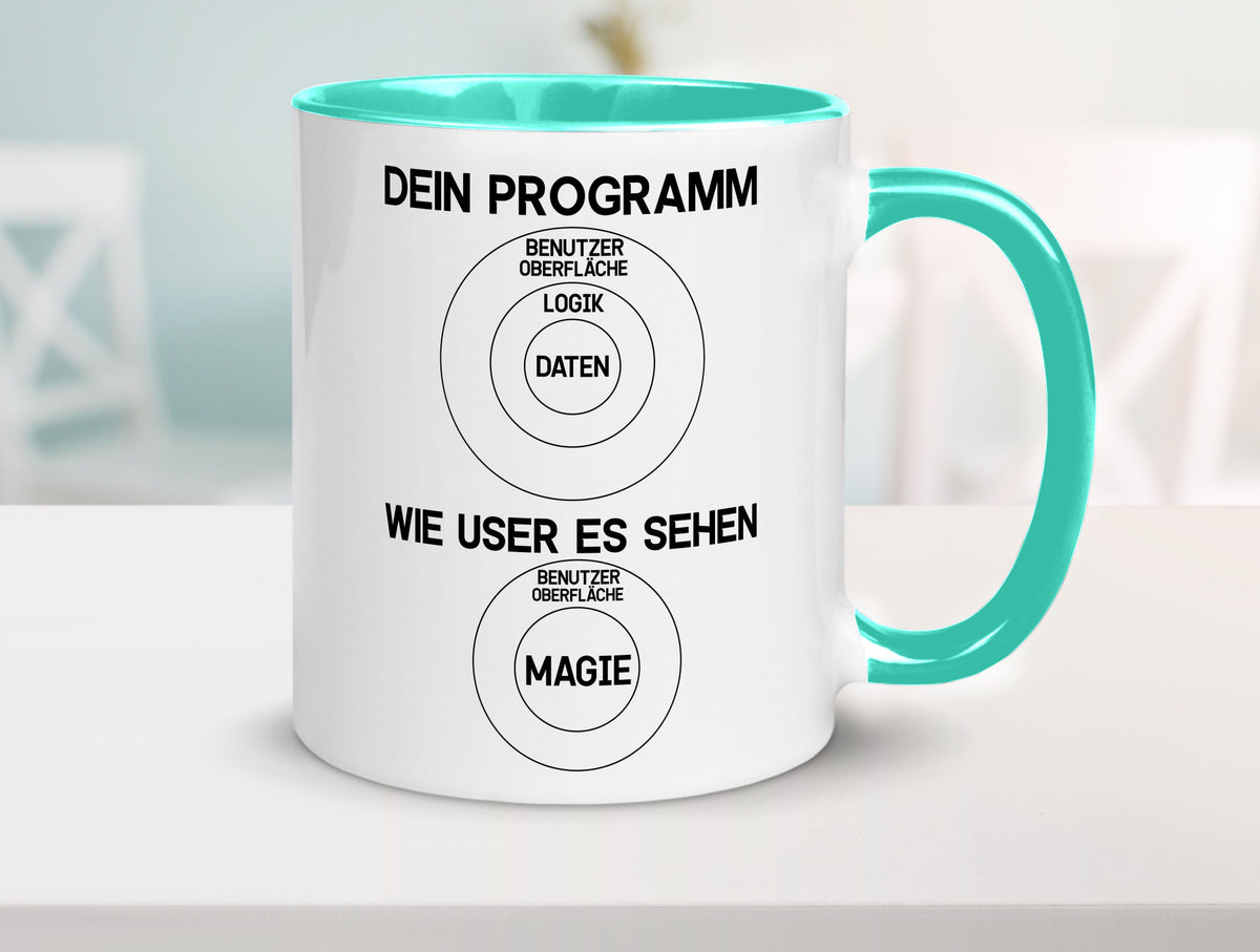 Wie User dein Programm sehen | Programmierer Magie Witz Geschenkidee Humor Tasse