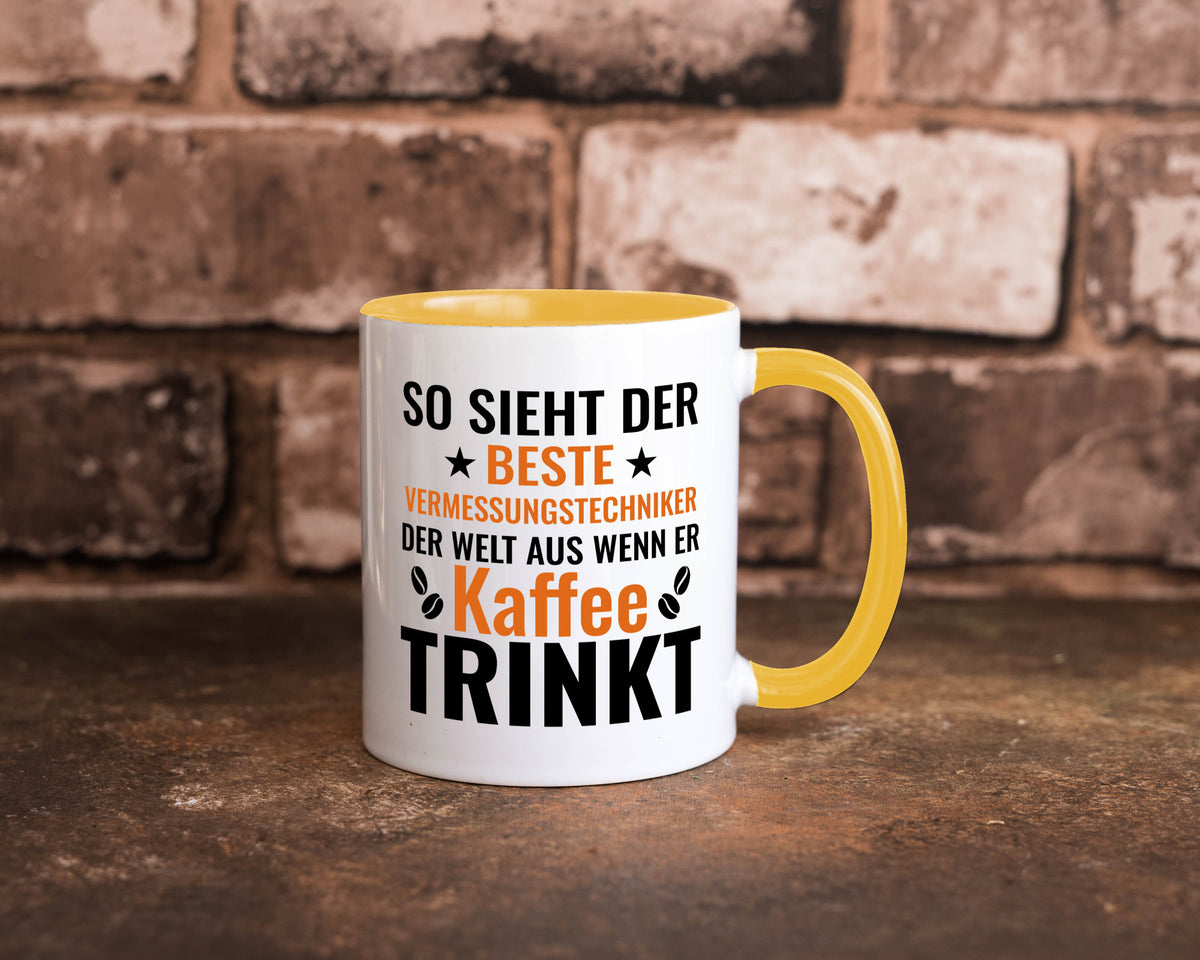 Kaffee trinkt: Vermessungstechniker | Techniker Geschenk Humor Geschenkidee Tasse