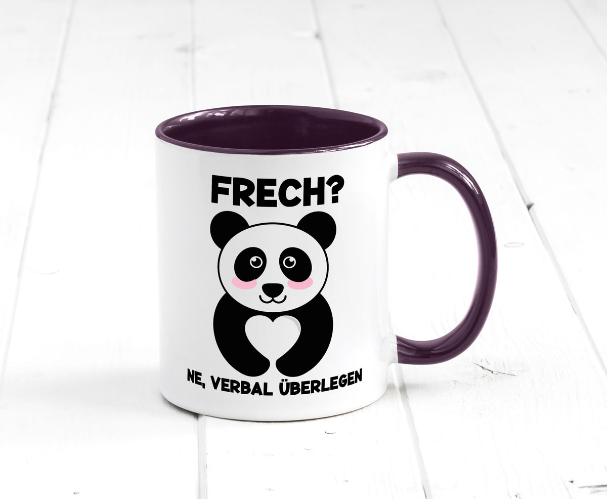 Frech | Verbal überlegen süßer Pandabär kecker Spruch lustiger Geschenk Humor Tasse