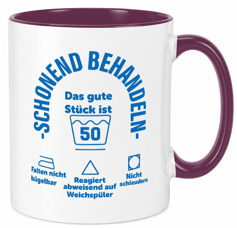 Schonend behandeln | 50 Geburtstag Humor Geschenkidee Tasse