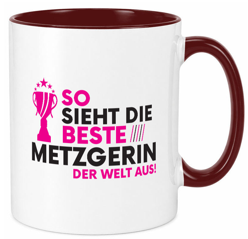Die Weltbeste Metzgerin | Fleischerin lustig Humor Geschenkidee Geschenk Tasse