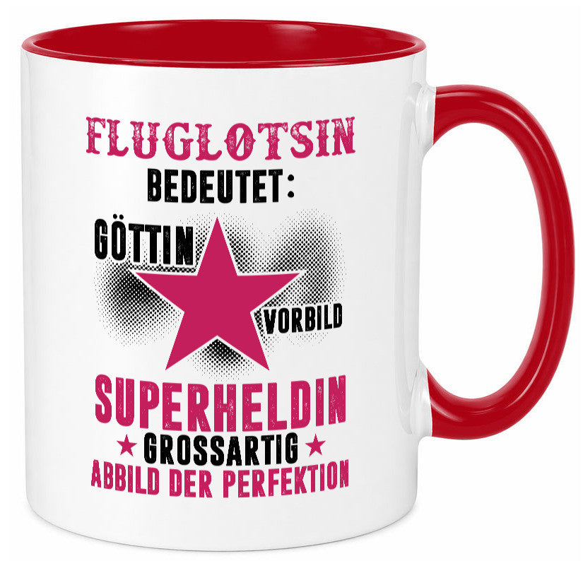 Bedeutung von Fluglotsin | Flughafen Flugverkehr Geschenkidee Humor Tasse