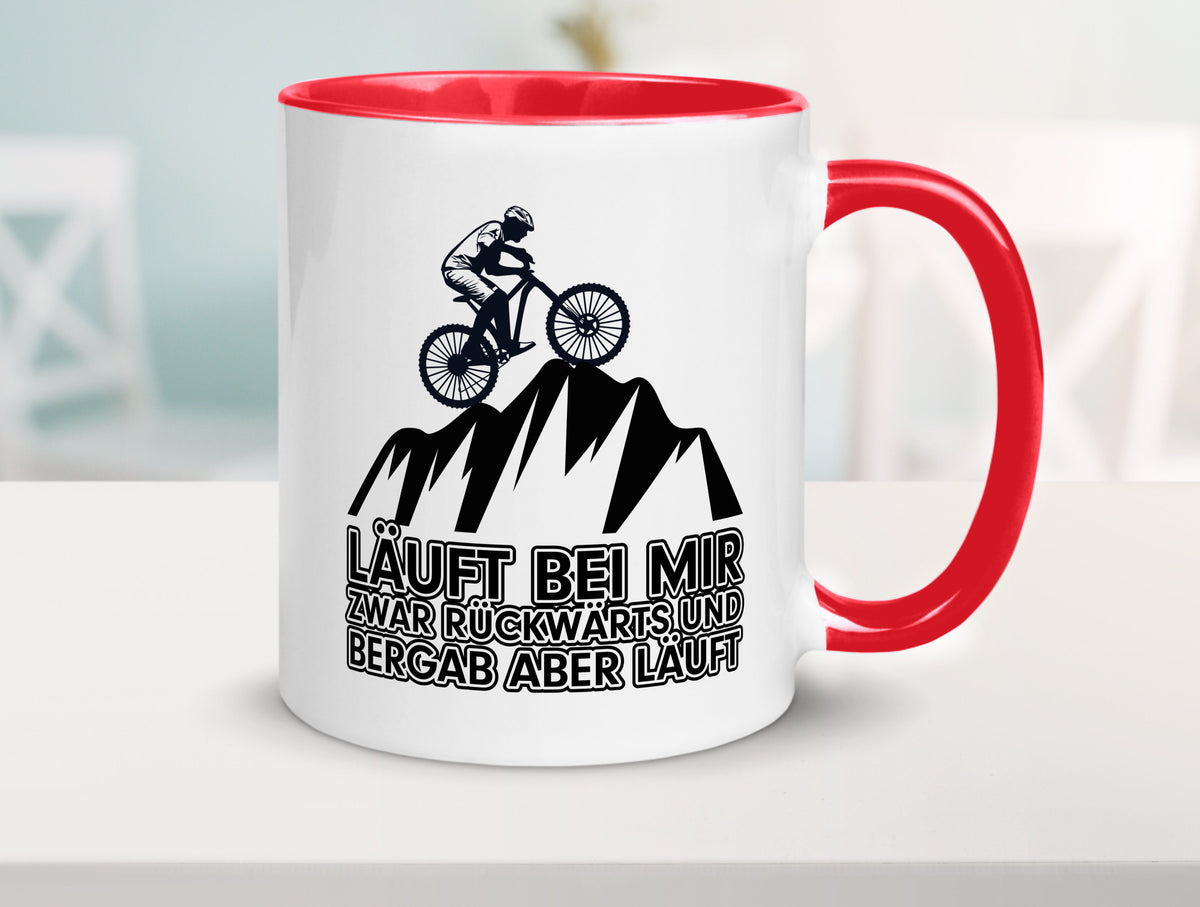 Läuft bei mir | Pechvogel Tasse Radfahrer Statement Humor Geschenkidee