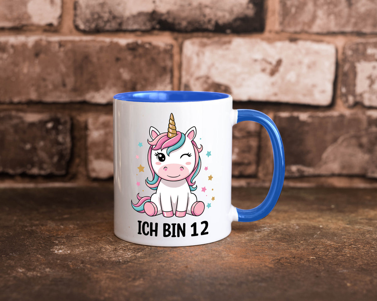12. Geburtstag | 12 Jahre Einhorn Mädchen lustig Geschenkidee Geschenk Tasse