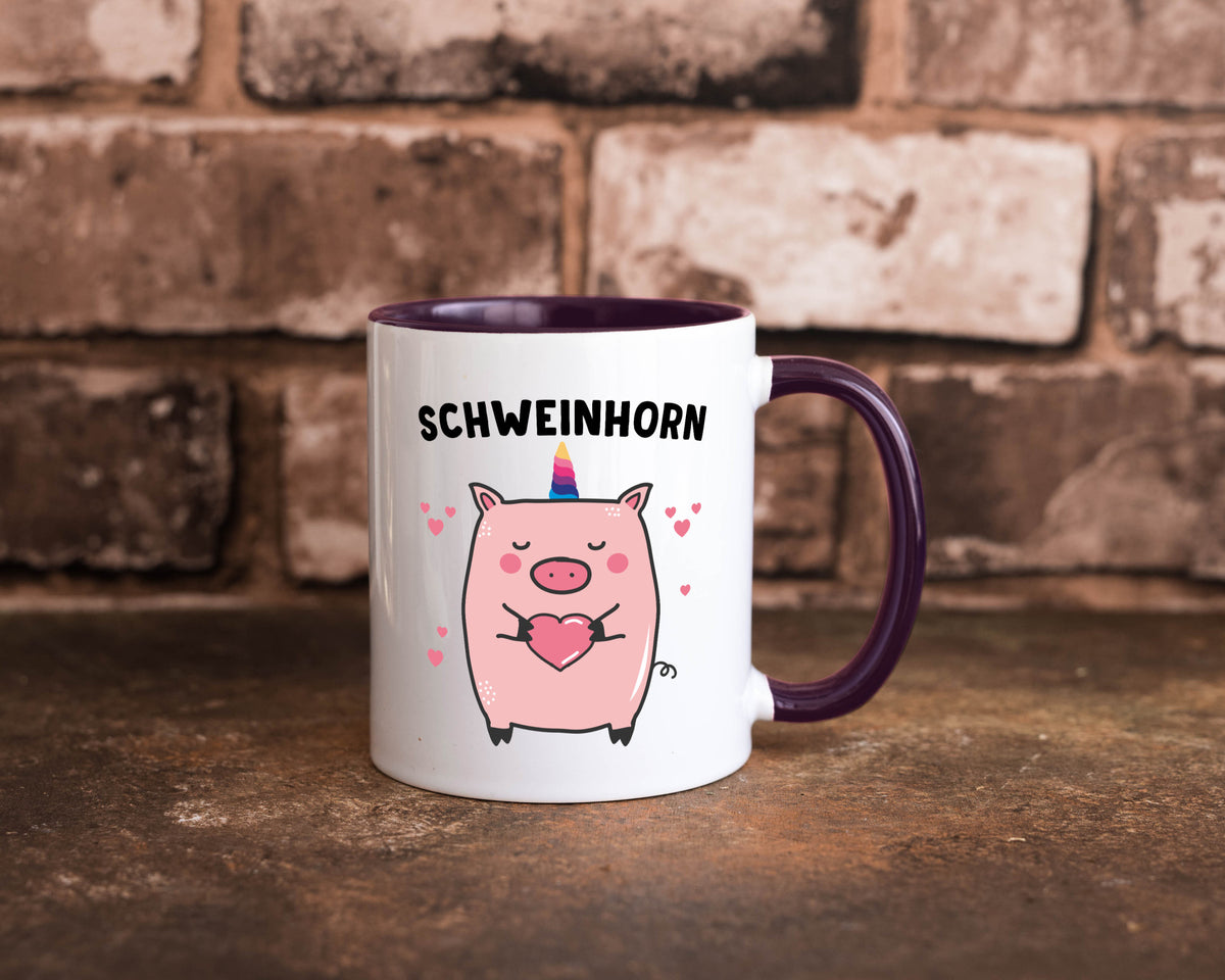 Schweinhorn lustig Humor Geschenkidee Geschenk Tasse