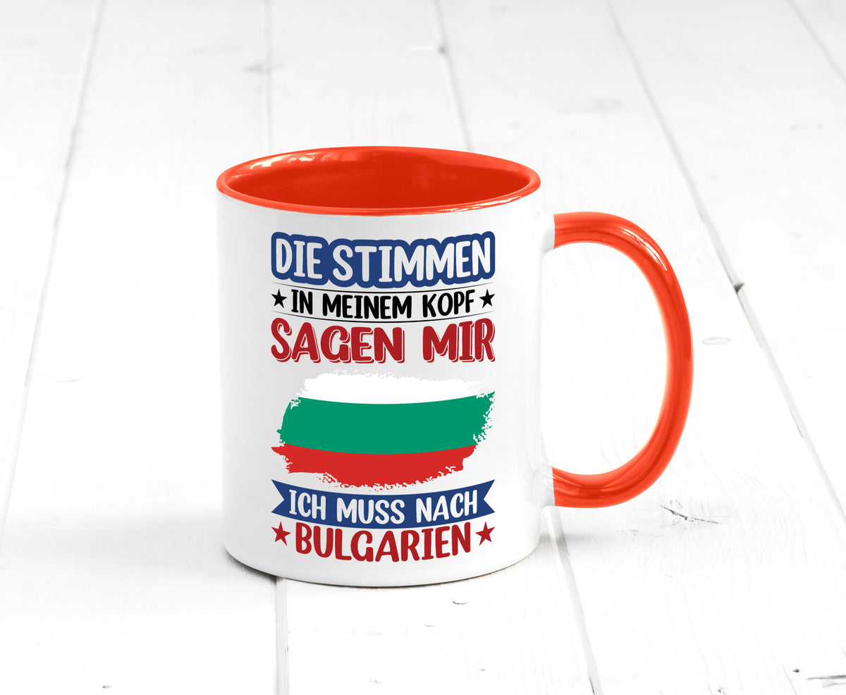 Bulgarien | Urlaub Stimmen in meinem Kopf Traumland Humor Geschenkidee Tasse