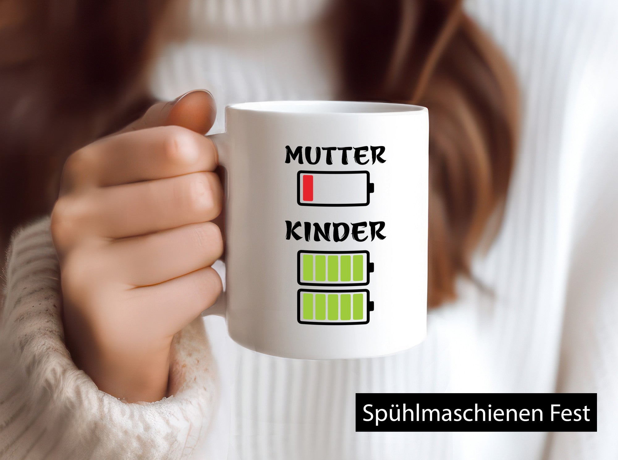 Mutter akku leer | Kinder voll Muttertag Geschenk Familie Geschenkidee lustiger