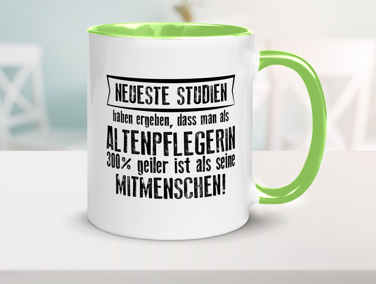 Neuste Studien: Altenpflegerin | Pflegepersonal Pflege Humor Geschenkidee Tasse