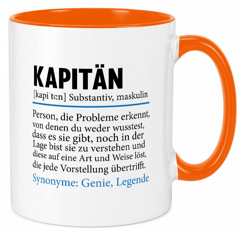 Kapitän | Spruch lustig Schiffskapitän Schiff Geschenk Humor Geschenkidee Tasse