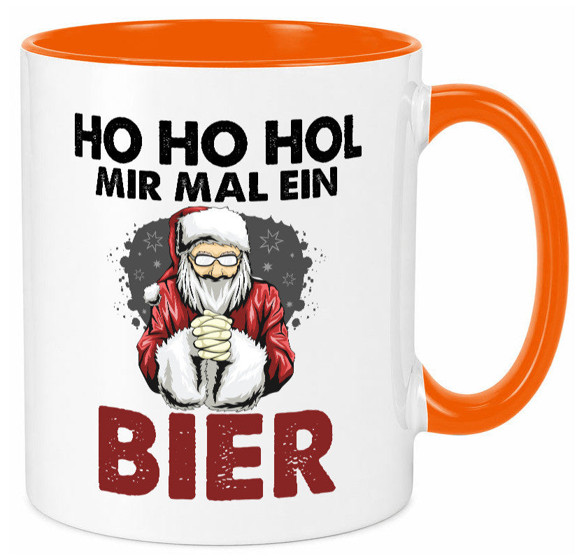 Ho Hol mir mal ein Bier | Weihnachten Geschenkidee Humor Tasse