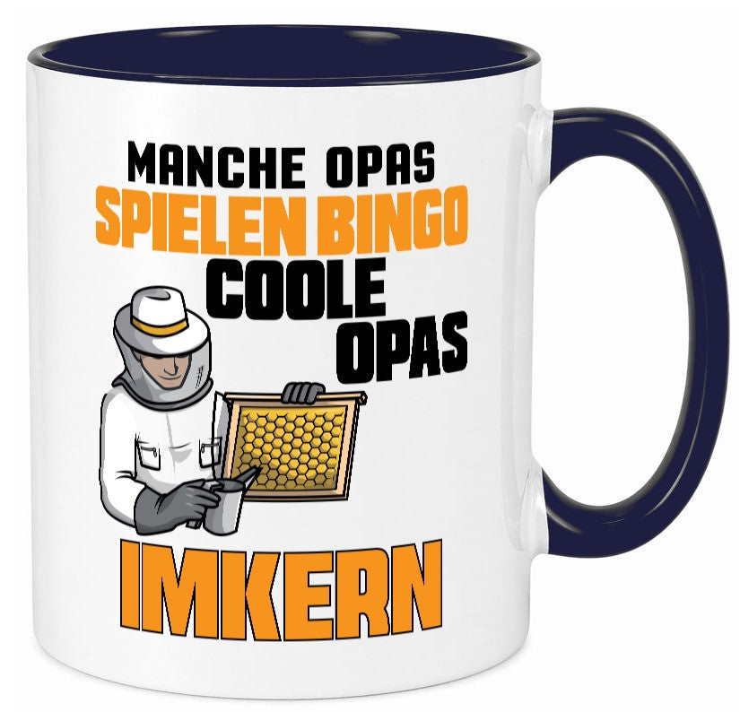Opas spielen Bingo, coole imkern | Opa Imker| Honig lustig Familie Geschenkidee Tasse