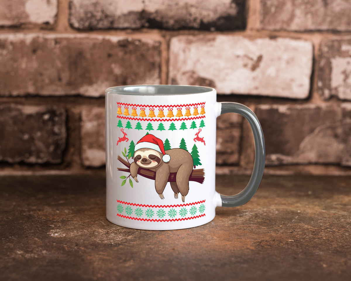 Ugly Christmas | Faultier Weihnachtsfaultier v2 lustig Tierliebhaber Humor Tasse