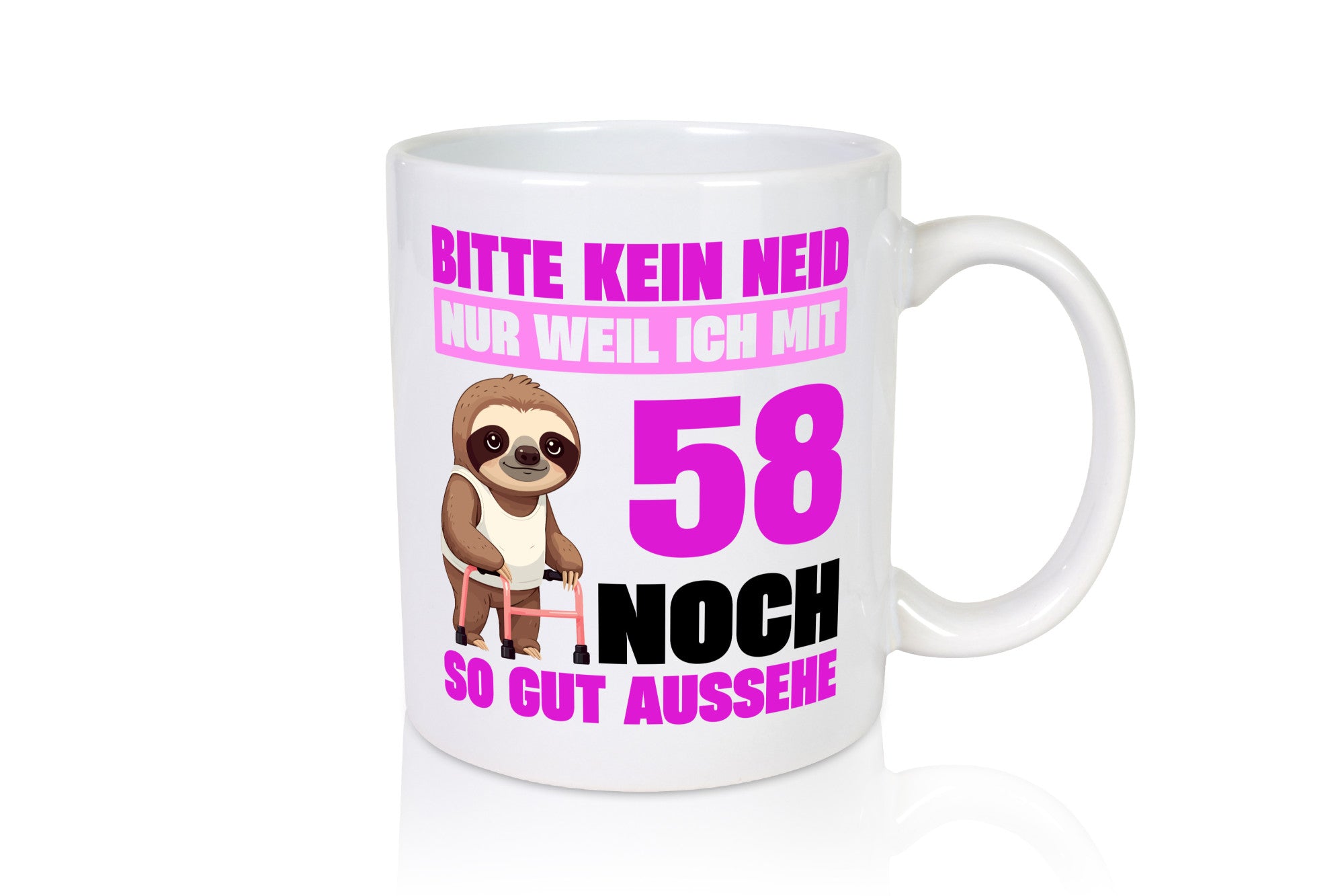 58. Geburtstag | Bitte kein neid Faultier 58 Jahre Geschenk Geschenkidee