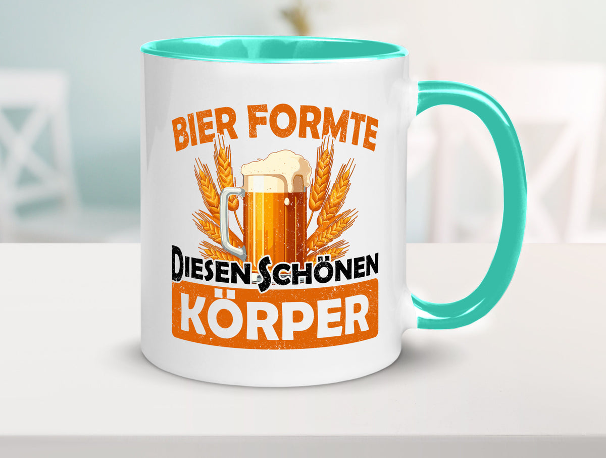 Bier förmte diesen Körper | bierliebhaber v2 Humor Geschenkidee Tasse