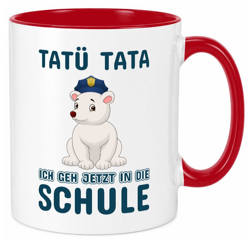 Polizei Eisbär | Tatü Tata Einschulung Tasse Schule lustig Humor Geschenkidee