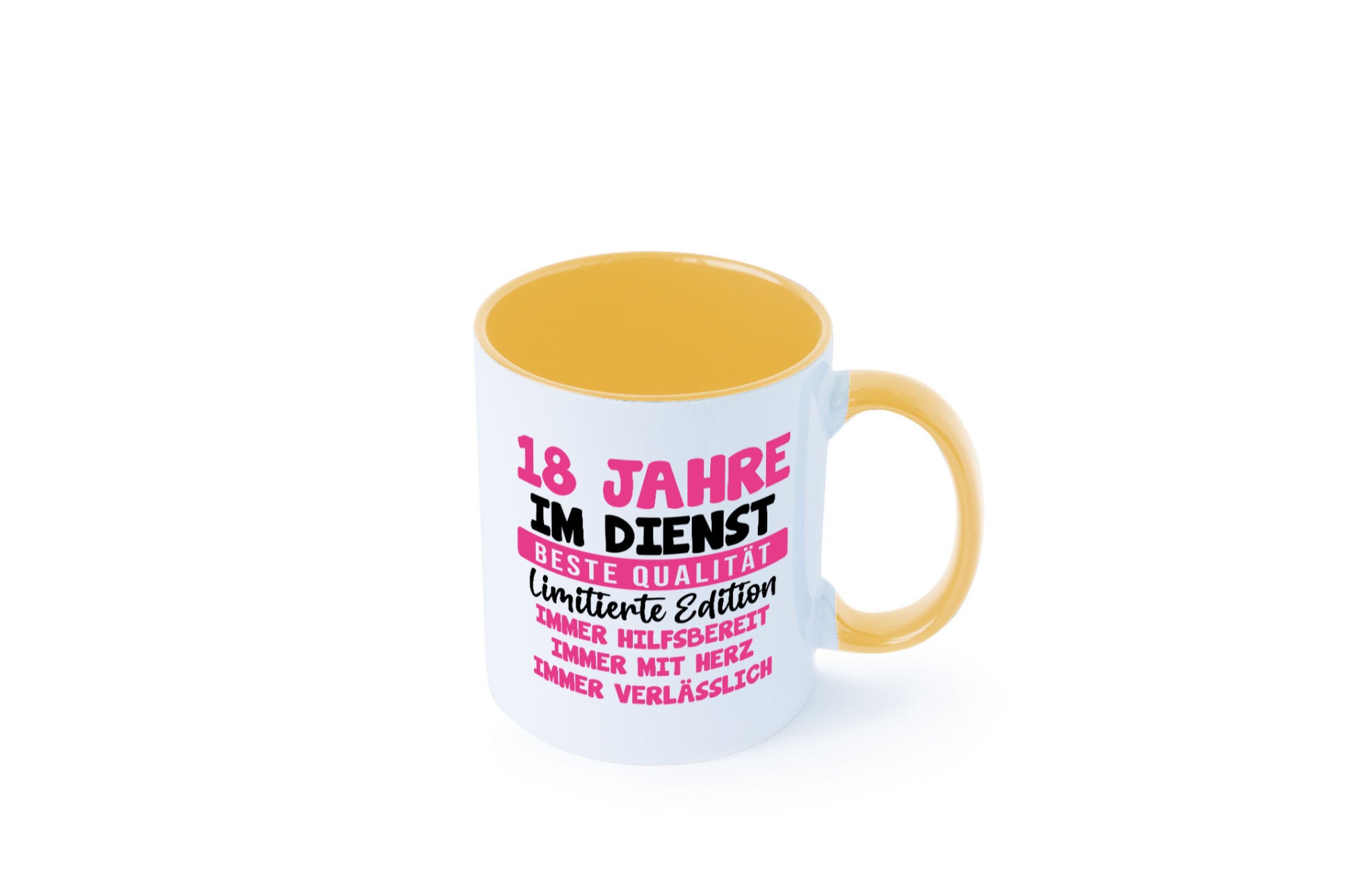 18 Jahre im Dienst | Jubiläum Arbeit v10 lustig Kollegen Büro Geschenk Tasse