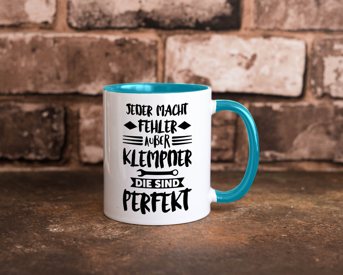 Jeder macht fehler nur Klempner sind Perfekt Humor Geschenkidee Tasse