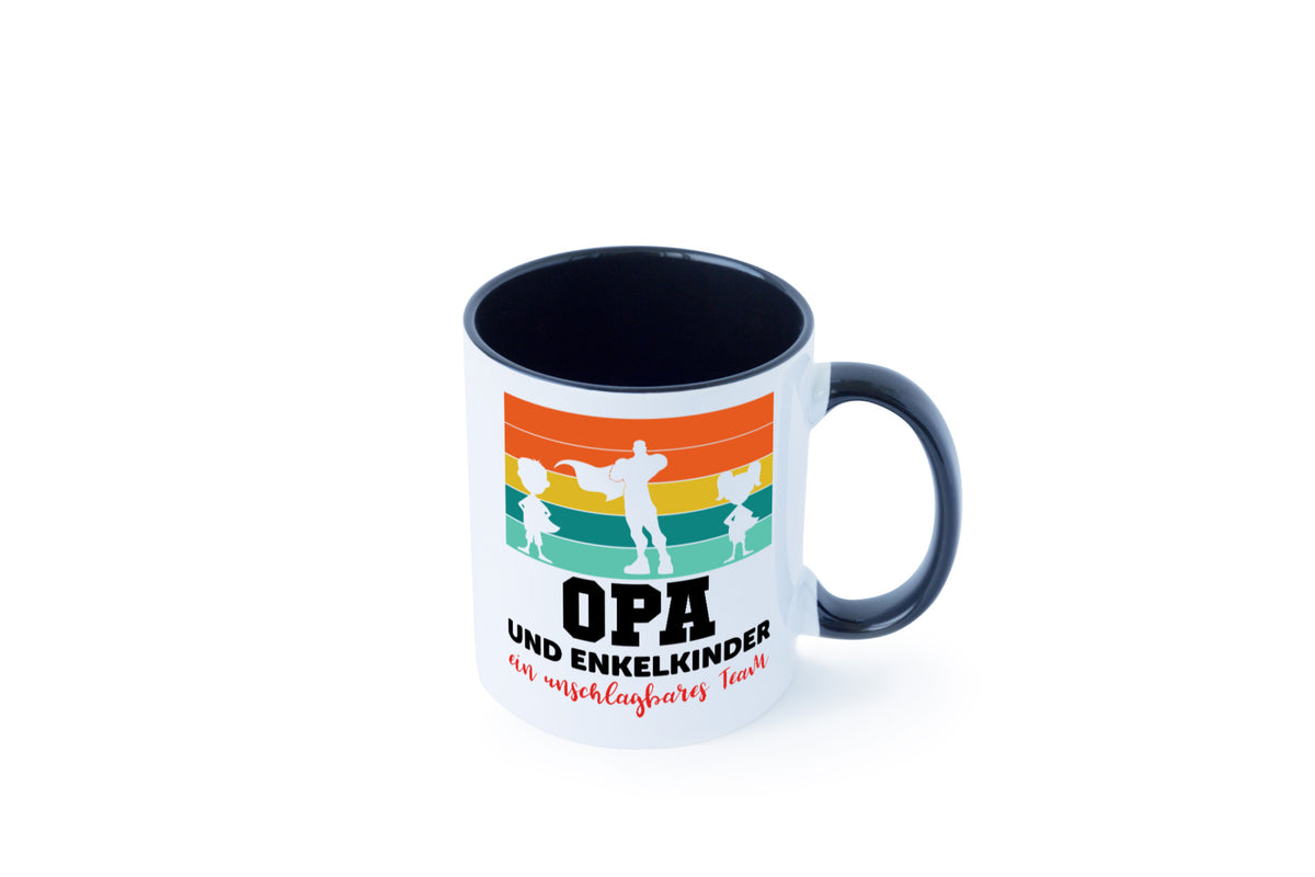 Opa und Enkelkinder ein unschlagbares Team Geschenkidee Familie Humor Tasse