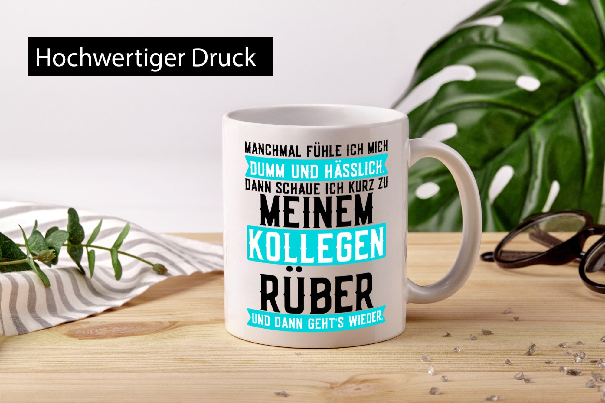 Dumm und hässlich | Kollegen Büro Job Sarkasmus v2 lustig Arbeit Geschenk Tasse
