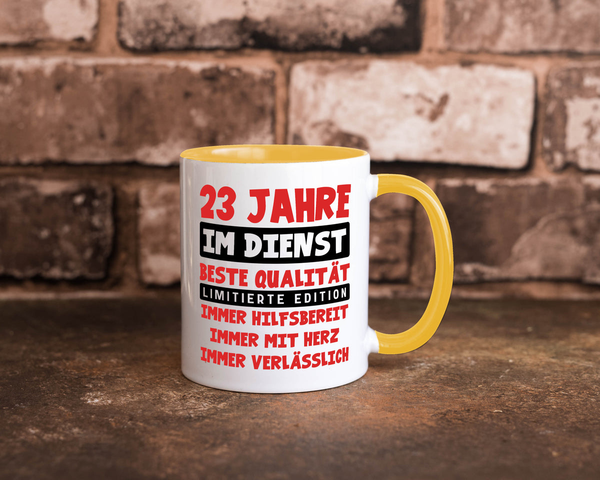 23 Jahre im Dienst | Jubiläum Arbeit v9 Humor Kollegen Büro Geschenkidee Tasse