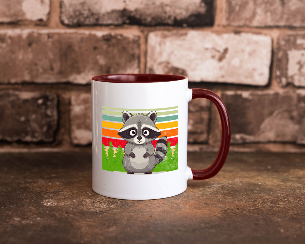Waschbär | Vintage v2 lustiger Spruch Geschenk Humor Geschenkidee Tasse