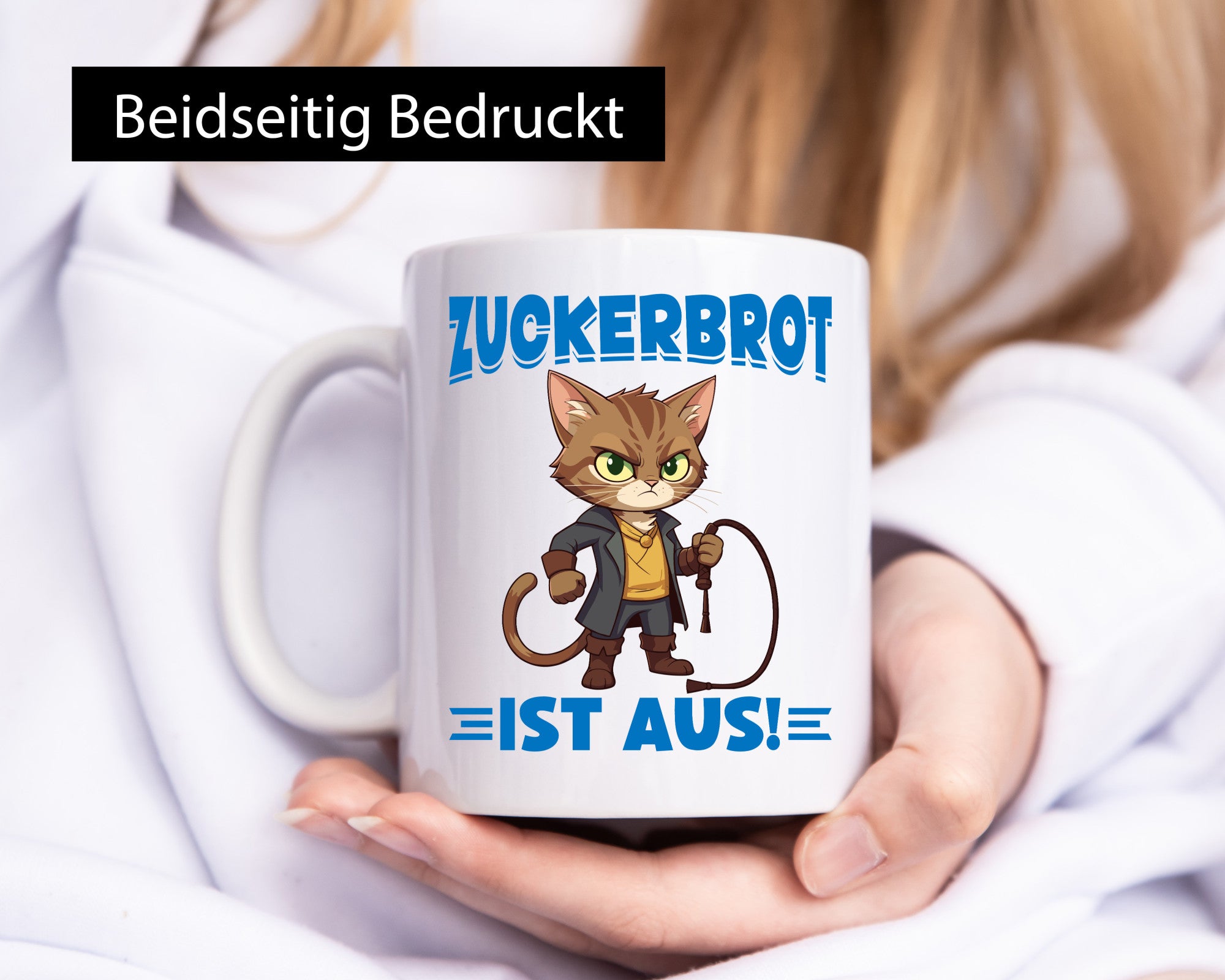 Zuckerbrot ist aus | Katze mit Peitsche Geschenk Tierliebhaber Humor lustiger