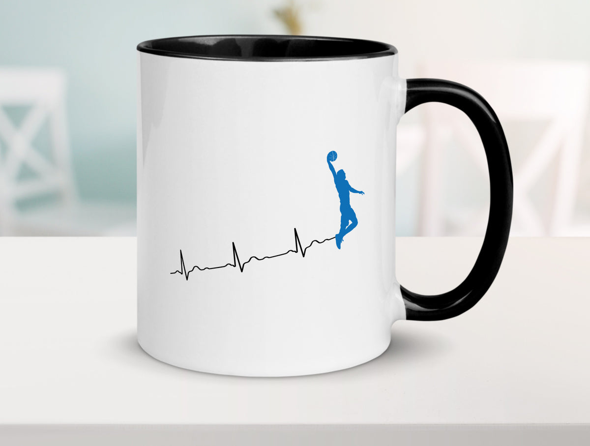 Herzschlag Basketball | Motiv Sport Ballsport Humor Geschenkidee Tasse