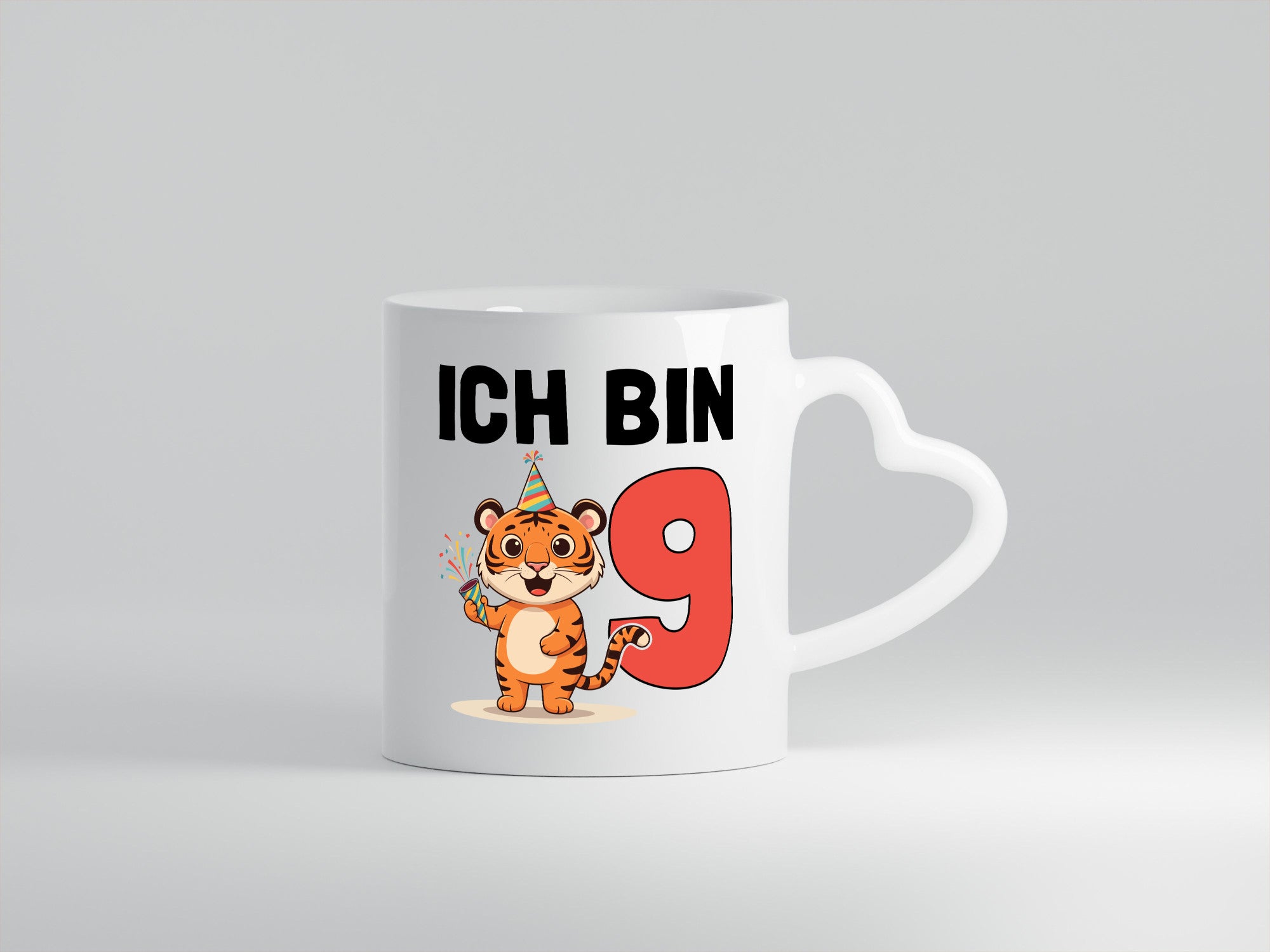 9. Geburtstag | 9 Jahre Tiger lustig Geschenkidee Geschenk Tasse
