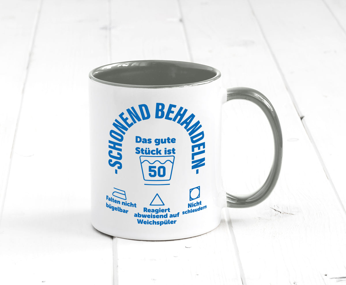 Schonend behandeln | 50 Geburtstag Humor Geschenkidee Tasse