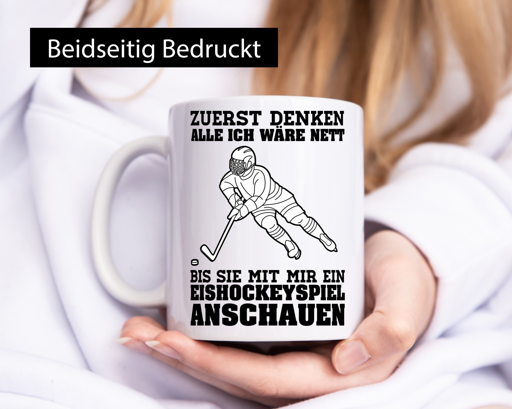 Eishockeyspiel | Eishockeyfan Tasse Eishockeyspieler Humor Geschenkidee