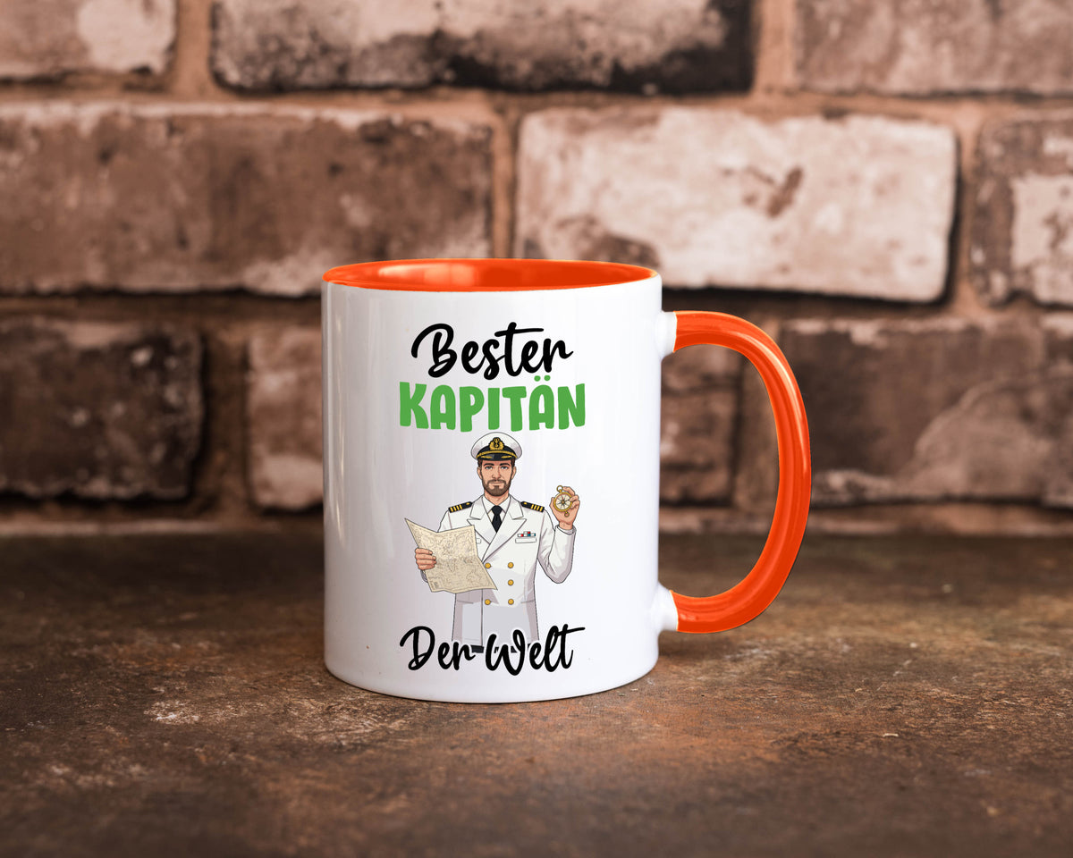 Bester Kapitän | Schiffskapitän Schiff v2 Geschenk Humor Geschenkidee lustiger Tasse