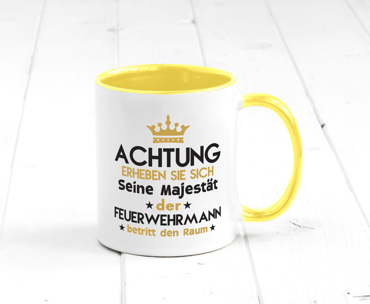 Seine Majestät Feuerwehrmann | Feuerwehr Geschenk Humor Geschenkidee lustiger Tasse