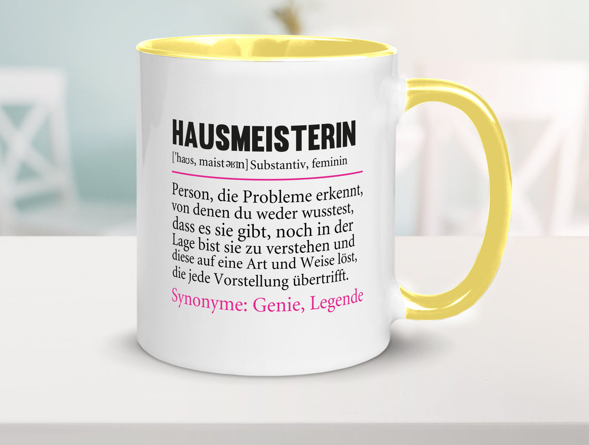 Hausmeisterin | Hauswart Beruf Spruch Humor Geschenkidee Arbeit Kollegen Büro Tasse