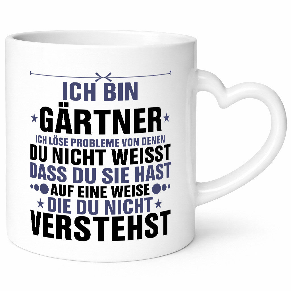 Löse Probleme: Gärtner | Gartenbau lustig Humor Geschenkidee Geschenk Tasse