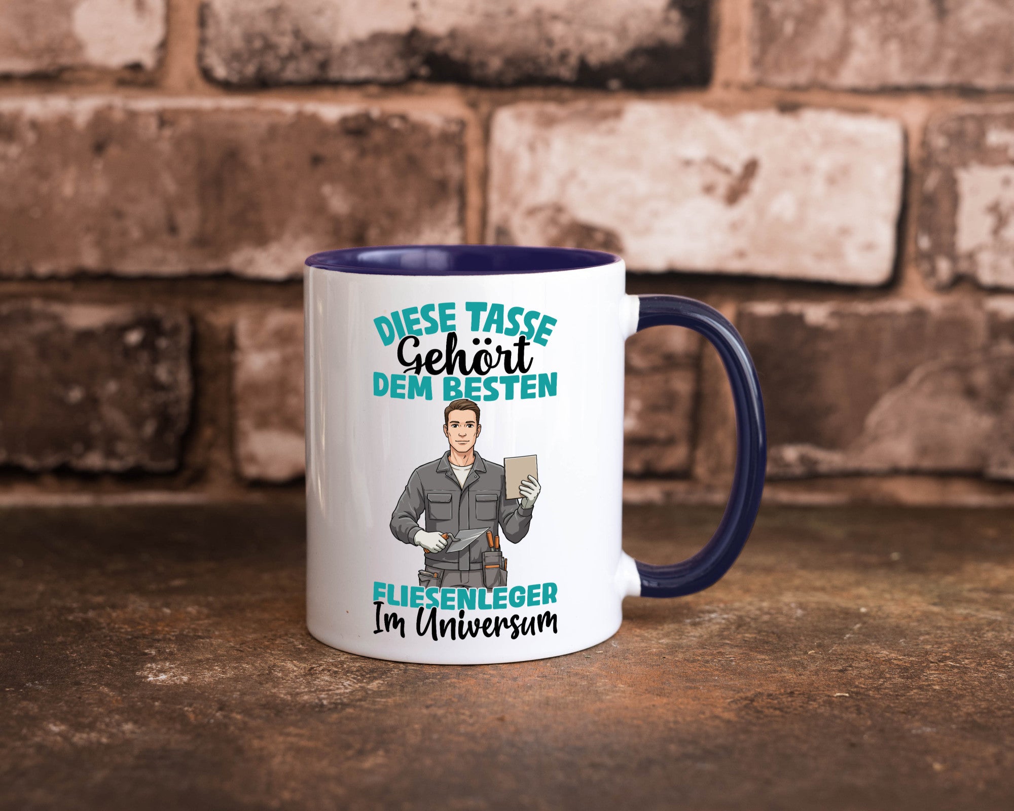 Im Universum: Fliesenleger | Fliesenlegen Bau Geschenk Humor Geschenkidee