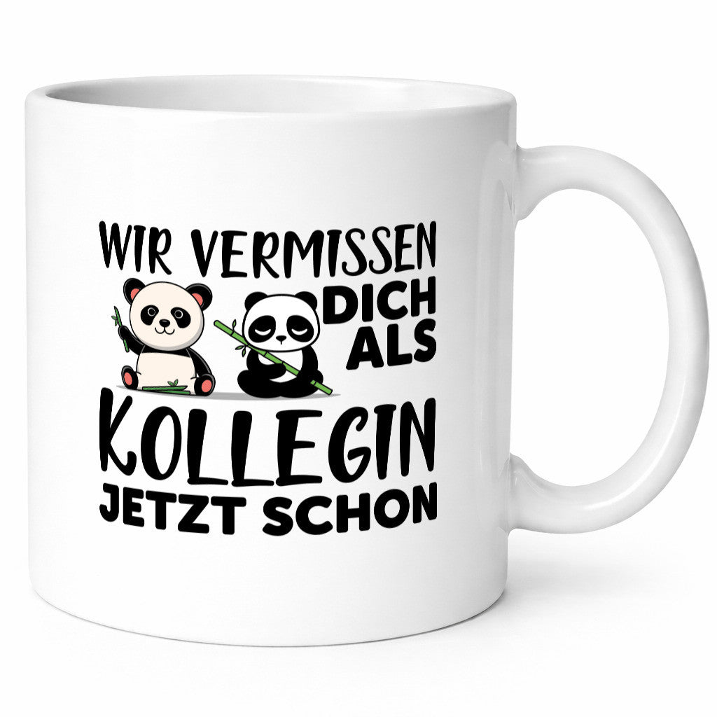 Kollegin Abschiedsgeschenk | Büro Tasse Pandas Humor Arbeit Kollegen